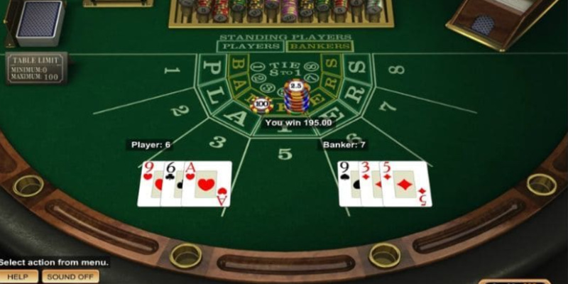 Cách tính điểm chuẩn khi cược Baccarat